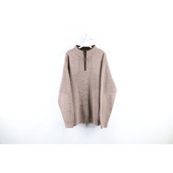 80'S LLBean V-neck lambswool knit sweater made in Ireland, men's size L /eaa492136